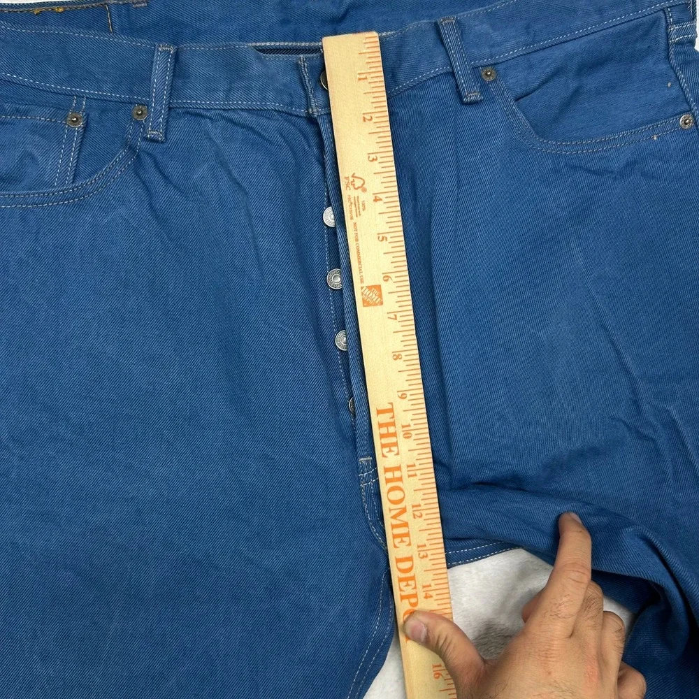 Levi's 501 Jeans Men's‎ Blue Denim High Rise Classic Straight Button Fly - 40X30